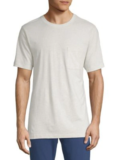 Shop Ugg Benjamin Stretch Cotton Tee In Off White