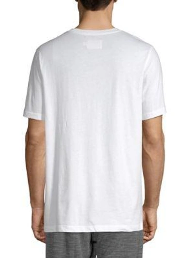 Shop Ugg Benjamin Stretch Cotton Tee In Off White