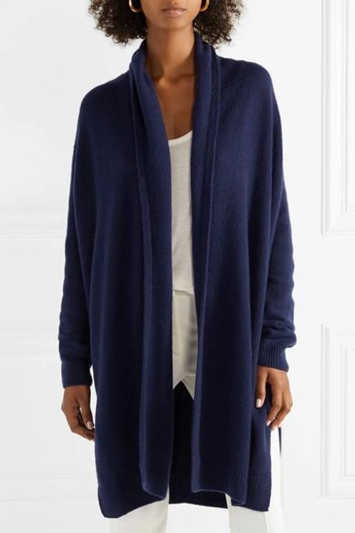 Shop The Row Elado Cashmere And Silk-blend Cardigan In Blue