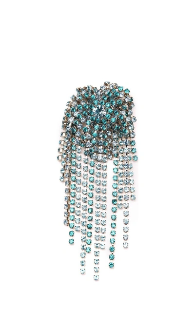 Crystal embellished Brooch In Turchese