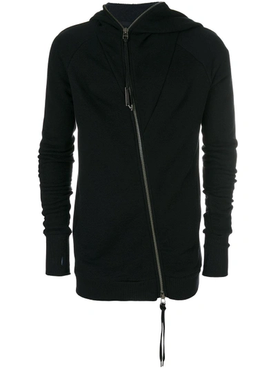 Shop Army Of Me Zipped Fitted Sweatshirt - Black