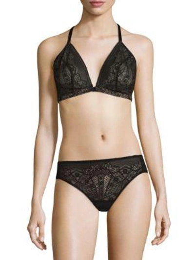 Shop Wacoal Take The Plunge Wire Free Racerback Bra In Black