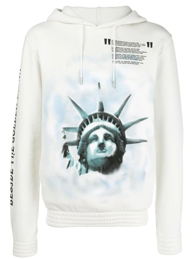 Shop Off-white Statue Of Liberty Print Hoodie