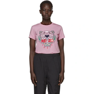 Shop Kenzo Pink Tiger T-shirt In 33 Pink