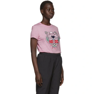 Shop Kenzo Pink Tiger T-shirt In 33 Pink