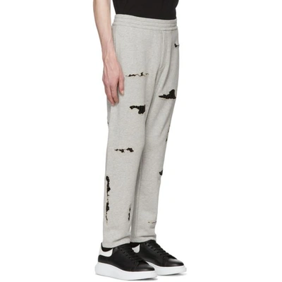 Shop Alexander Mcqueen Grey Organic Brushed Back Jersey Lounge Pants In 1401palegry