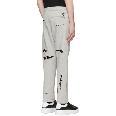 Shop Alexander Mcqueen Grey Organic Brushed Back Jersey Lounge Pants In 1401palegry