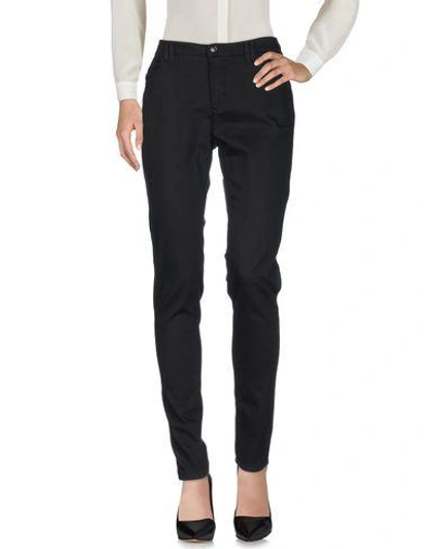 Shop Armani Jeans Casual Pants In Black