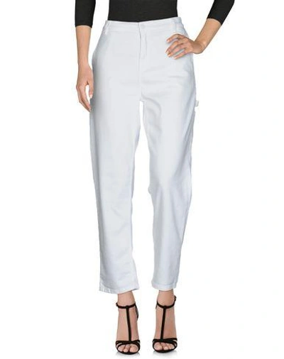 Shop Carhartt Denim Pants In White