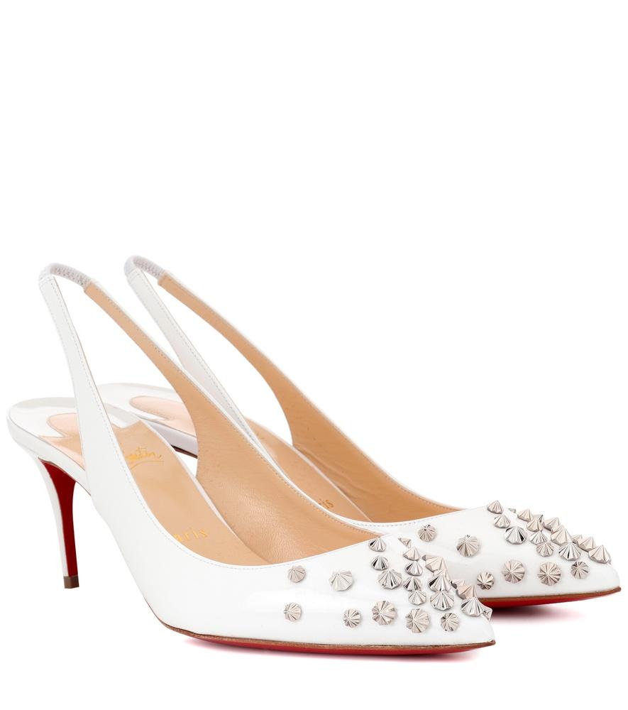 louboutin white slingbacks