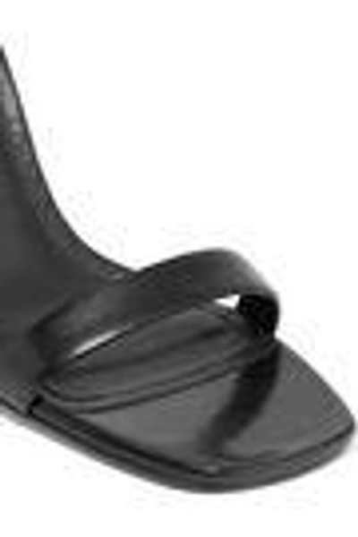 Shop Rick Owens Woman Leather Wedge Sandals Black