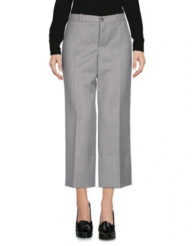 Shop Balenciaga Cropped Pants & Culottes In Grey