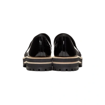 Shop Repetto Black Gaylor Lug Sole Loafers In *410 Black