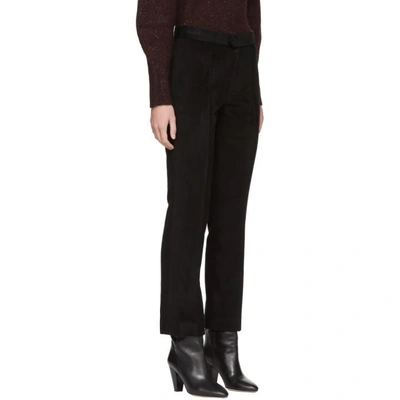 Shop Isabel Marant Black Moleskin Phenix Trousers In 01bk Black