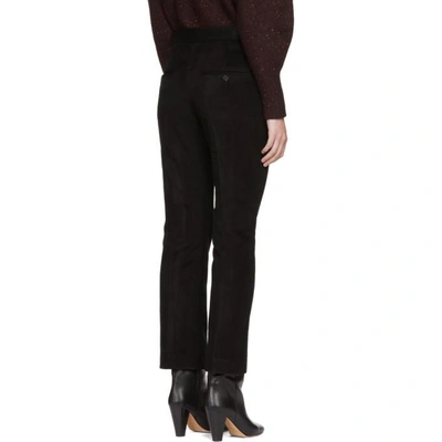 Shop Isabel Marant Black Moleskin Phenix Trousers In 01bk Black