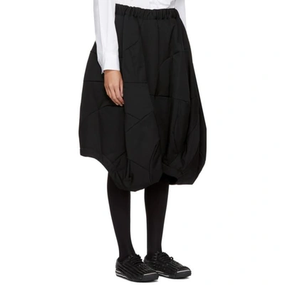 Shop Comme Des Garçons Black Panelled Skirt