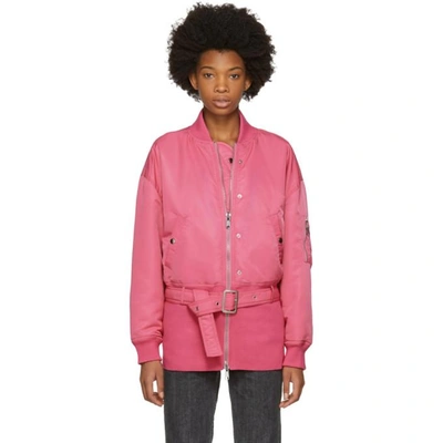 Shop Opening Ceremony Pink Belted Bomber Jacket