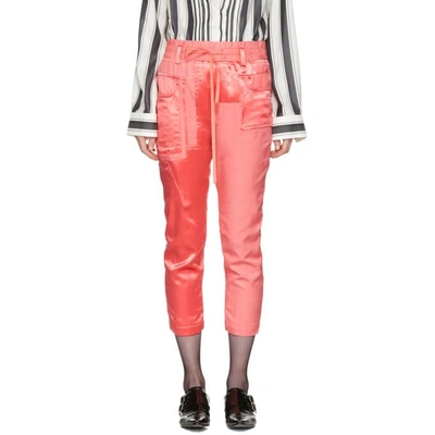 Shop Haider Ackermann Pink Patchwork Lounge Pants