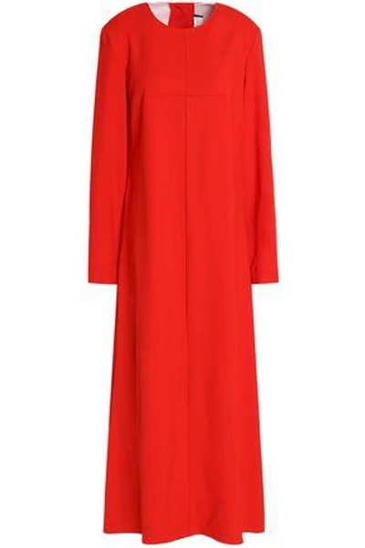 Shop Marni Woman Crepe Maxi Dress Red