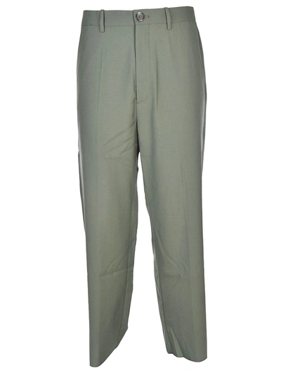Shop Marni Cropped Wide Leg Trousers In Verde