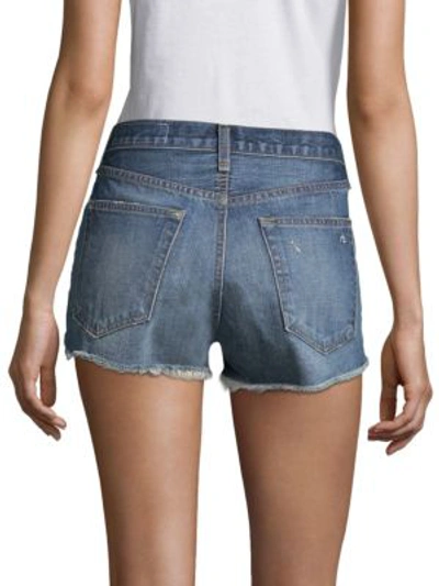Shop Rag & Bone Distressed Denim Shorts In Rockarolla