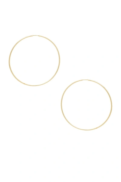 Shop The M Jewelers Ny Extra Large Hoops In Metallic Gold