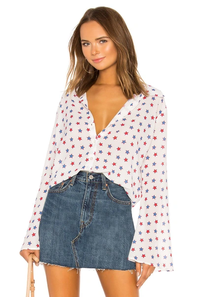 Shop Tularosa Raquel Beach Shirt In Star Spangled
