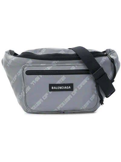 Shop Balenciaga Explorer Belt Pack In Grey