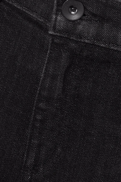 Shop Rag & Bone Woman Cropped Mid-rise Skinny Jeans Black
