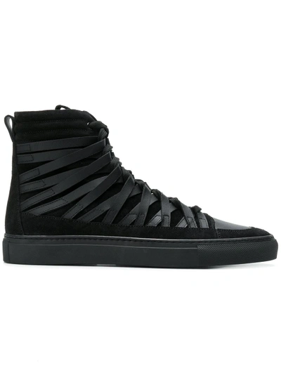 Shop Damir Doma X Officine Creative Strappy Hi-top Sneakers In Black