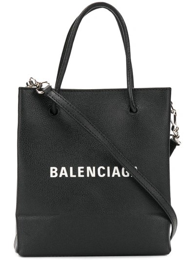 Shop Balenciaga Shopping Tote Xxs Aj - Black