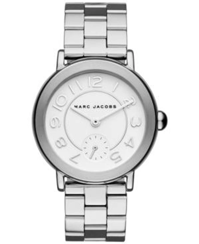 Shop Marc Jacobs Women's Riley Stainless Steel Bracelet Watch 36mm In Silver