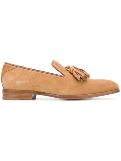 Shop Jimmy Choo Foxley Slippers - Brown