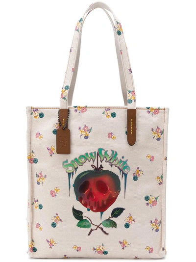 Shop Coach X Disney Poison Apple Tote In Neutrals