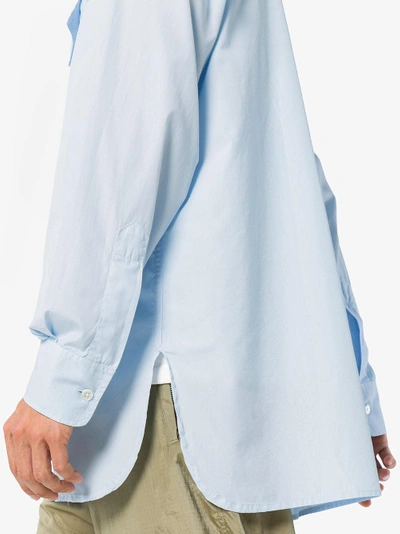 Shop Our Legacy Xplor Long Sleeve Cotton Shirt In Blue