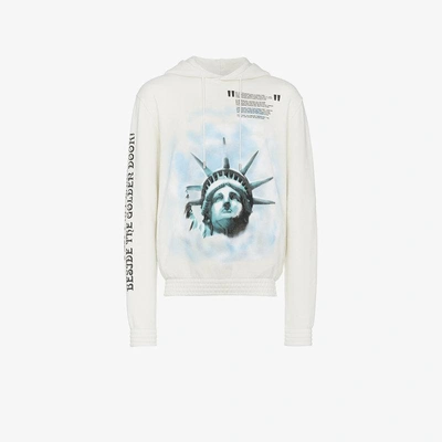 Shop Off-white Liberty-print Cotton Hoodie