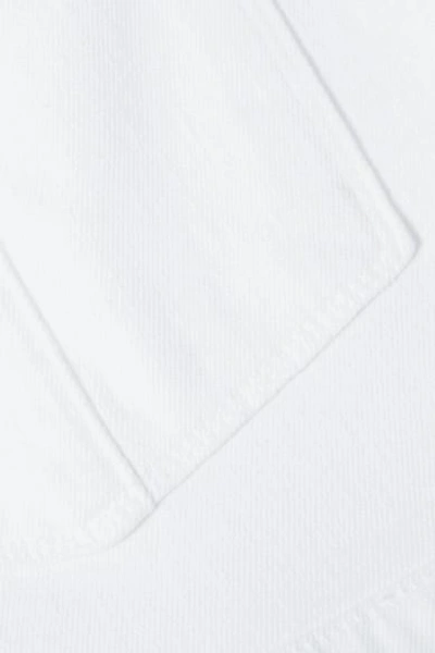 Shop Frame Palazzo Stretch-denim Overalls In White