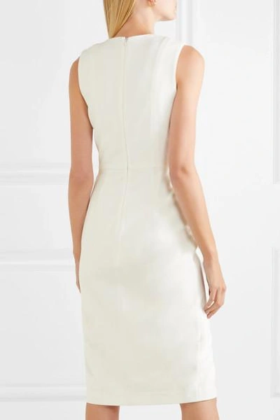 Shop Rebecca Vallance Adriatic Eyelet-embellished Crepe Midi Dress In White