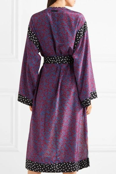 Shop Elizabeth And James Shawna Printed Silk Kimono In Beige