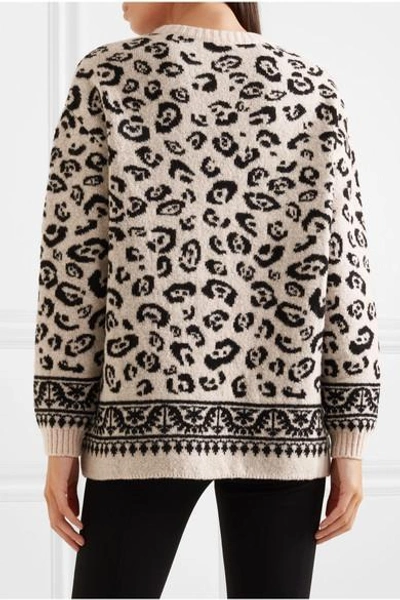 Shop Altuzarra Casablanca Merino Wool-blend Jacquard Sweater In Beige