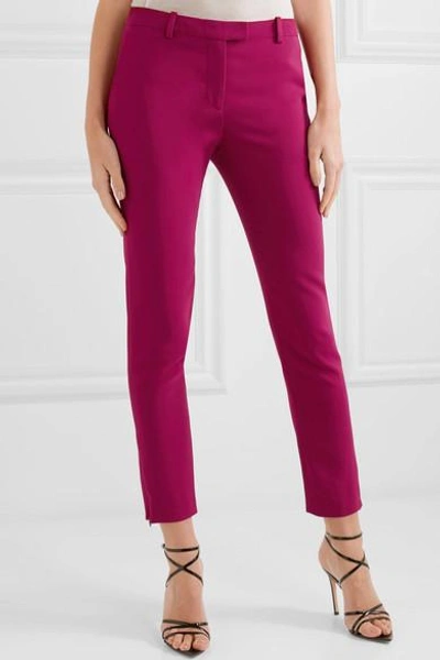 Shop Altuzarra Henri Cady Skinny Pants In Plum