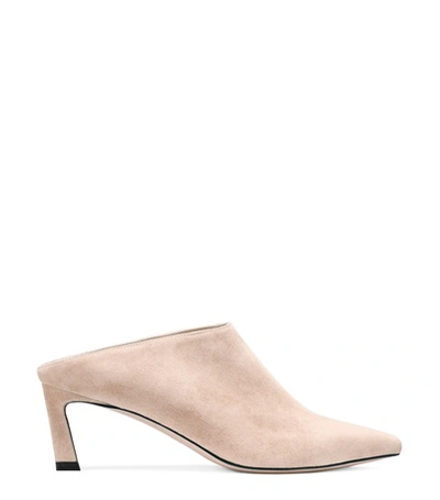 Shop Stuart Weitzman The Mira Mule In Dolce Taupe Suede