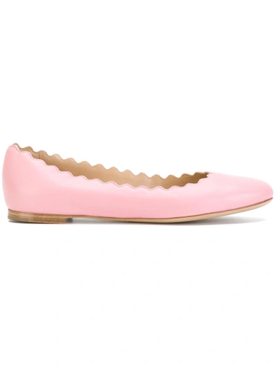 Shop Chloé Lauren Ballerina Shoes - Pink
