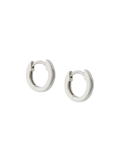 Shop Astley Clarke Plain Mini Halo Hoop Earrings In Metallic