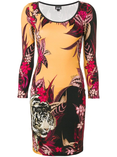 tiger jungle print dress