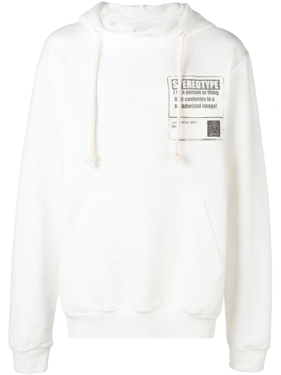 Shop Maison Margiela Stereotype Hoodie In White