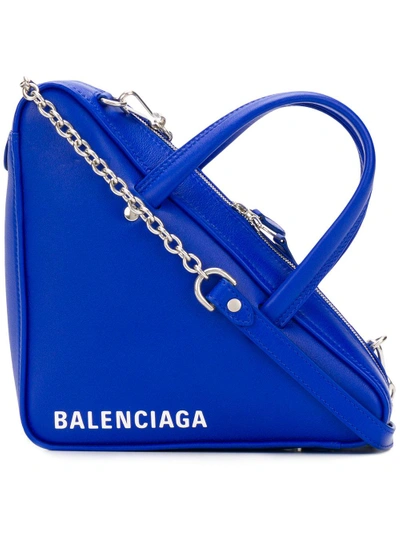 Shop Balenciaga Triangle Duffle Xs Chain Bag - Black