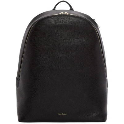 Shop Paul Smith Black Leather Multistripe Backpack In 79 Black