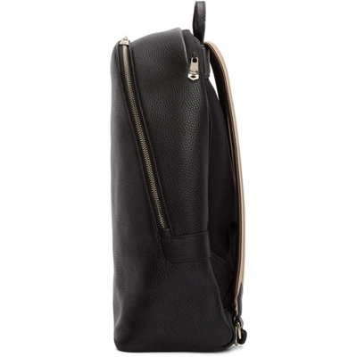 Shop Paul Smith Black Leather Multistripe Backpack In 79 Black
