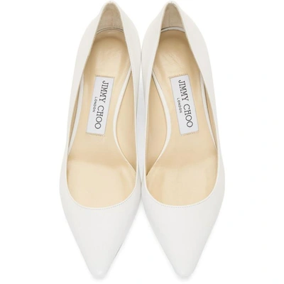 Shop Jimmy Choo White Romy 40 Heels In Optic White